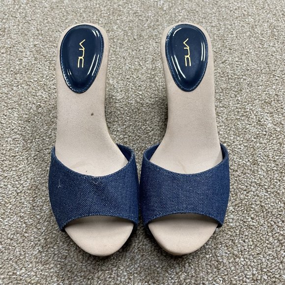 Navy Cream Wedges VNC - Picture 4 of 5